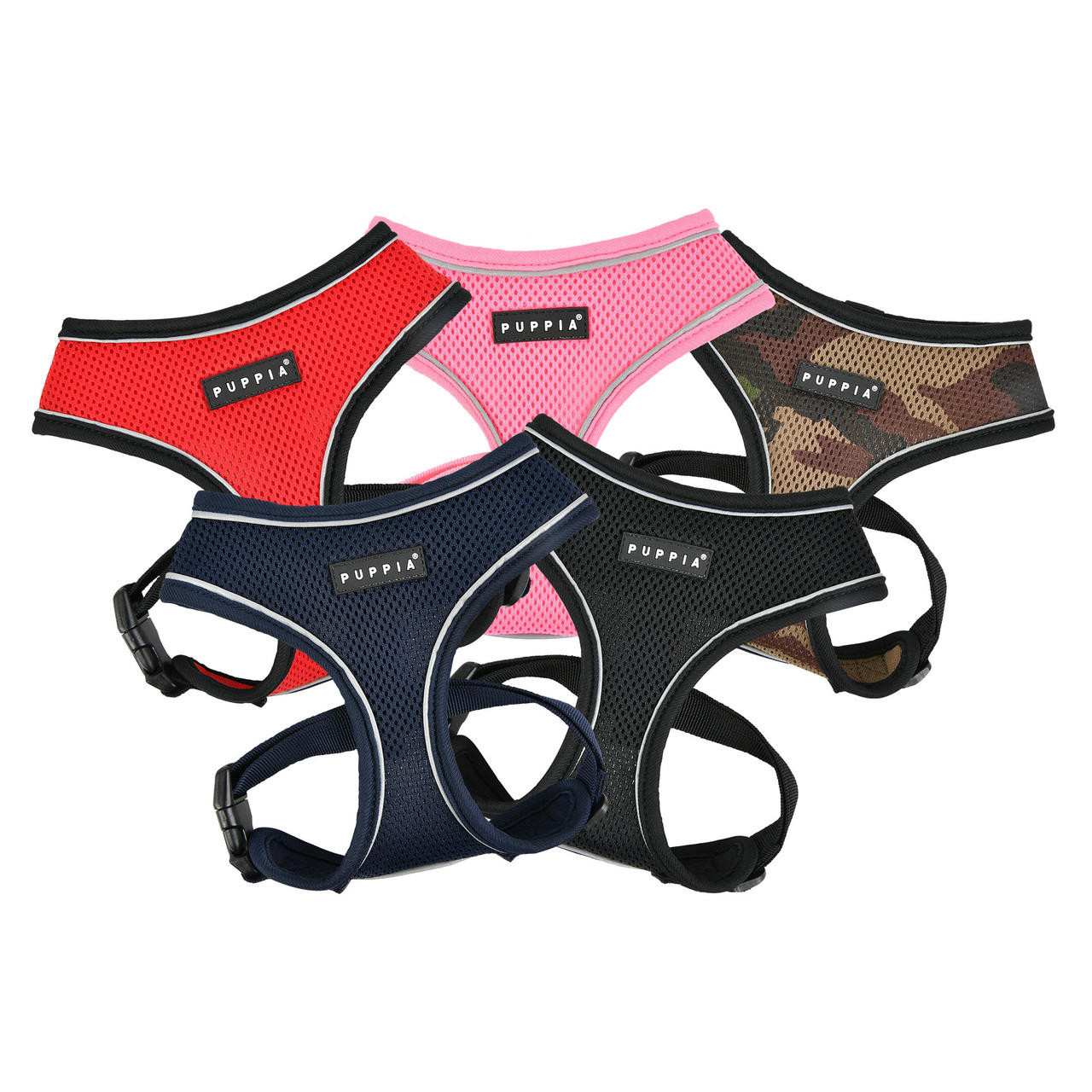 PUPPIA Puppia – Harnais Pour Chien Soft Harness Pro – Polyester – Réglable Et Sûr – Avec Bandes Réfléchissantes