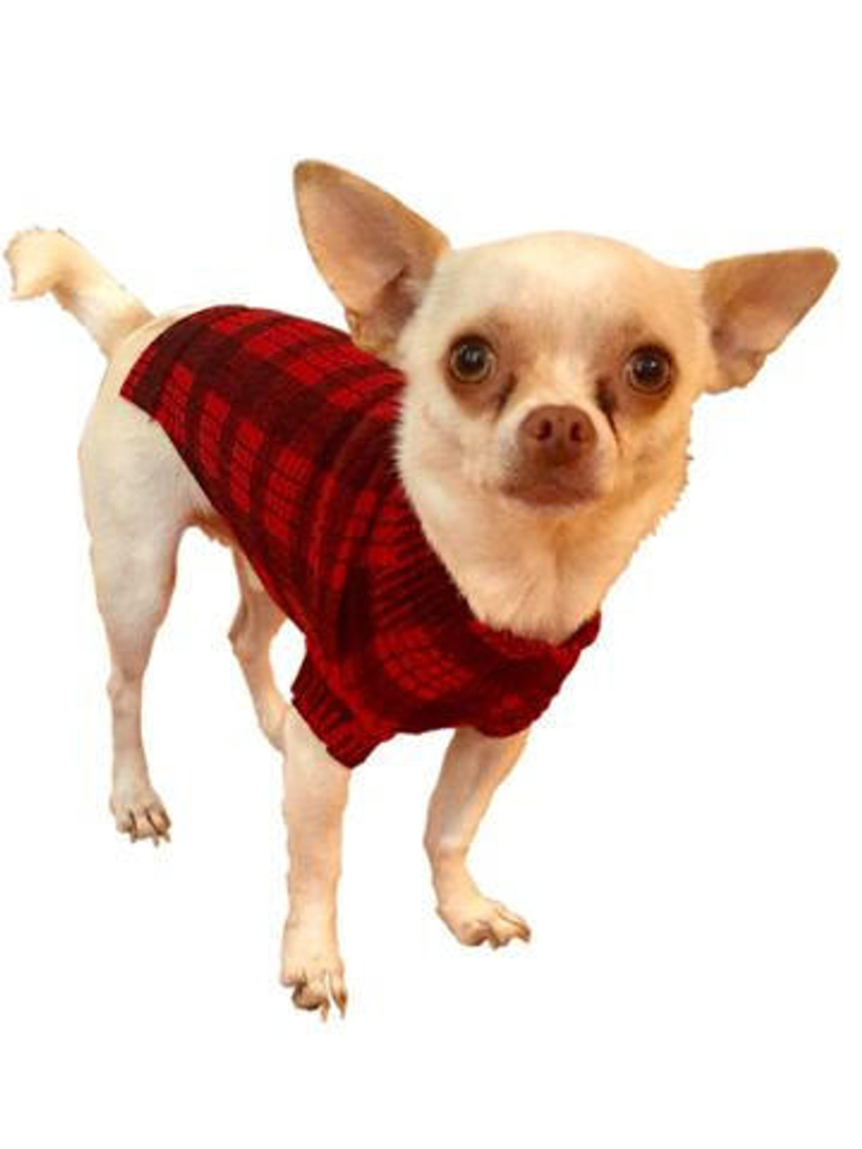 the dog squad Dog Squad Londoner Red Plaid Mockneck Sweater 