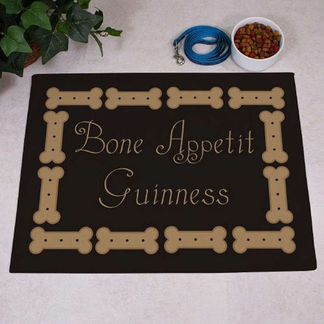Personalized Gifts Personalized Bone Appetit Dog Food Mat 