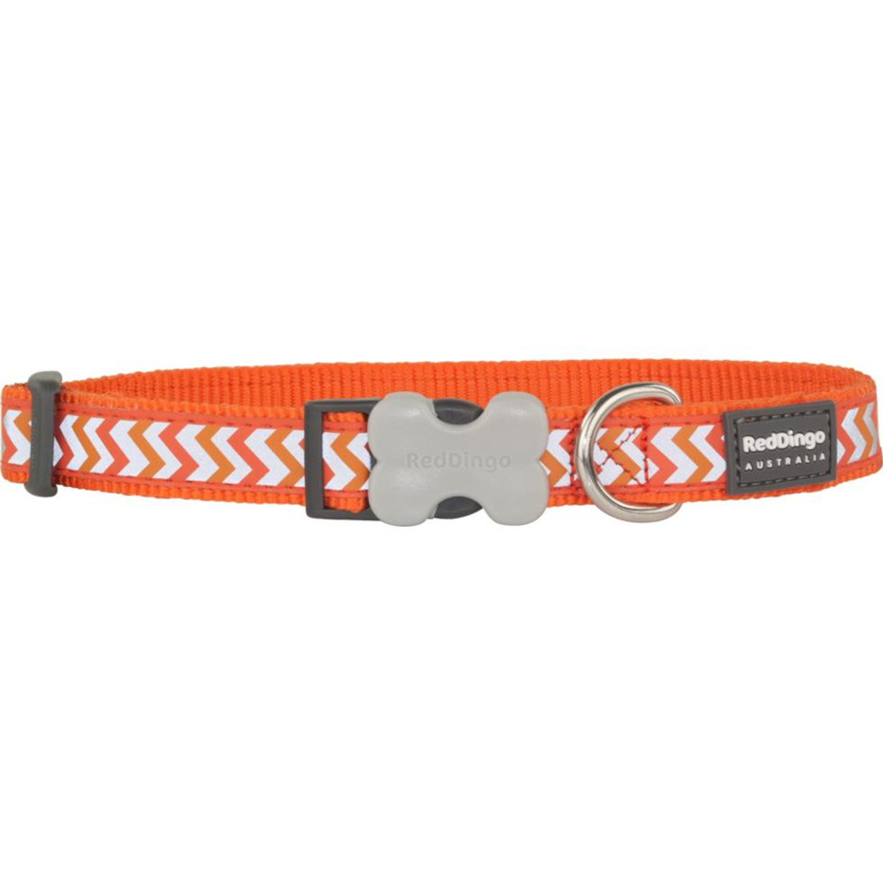 Red Dingo Reflective Ziggy Buckle Bone Collar 