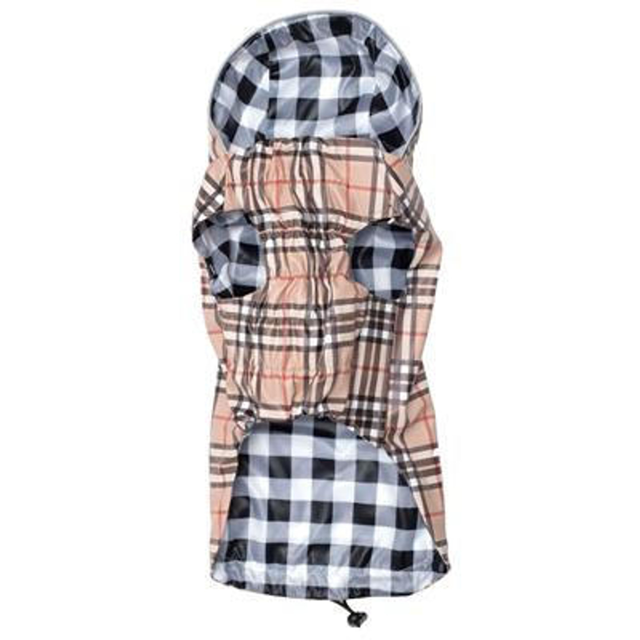 The Worthy Dog Tan Plaid London Raincoat 