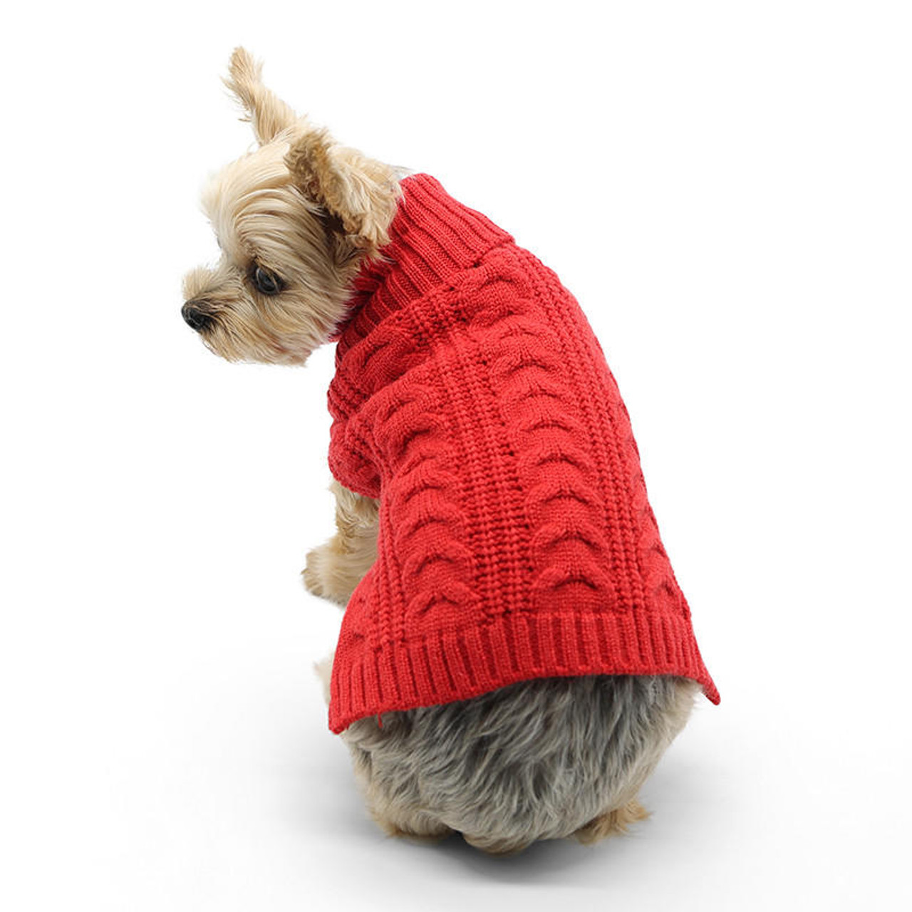 Dogo Red Cable Turtleneck Sweater