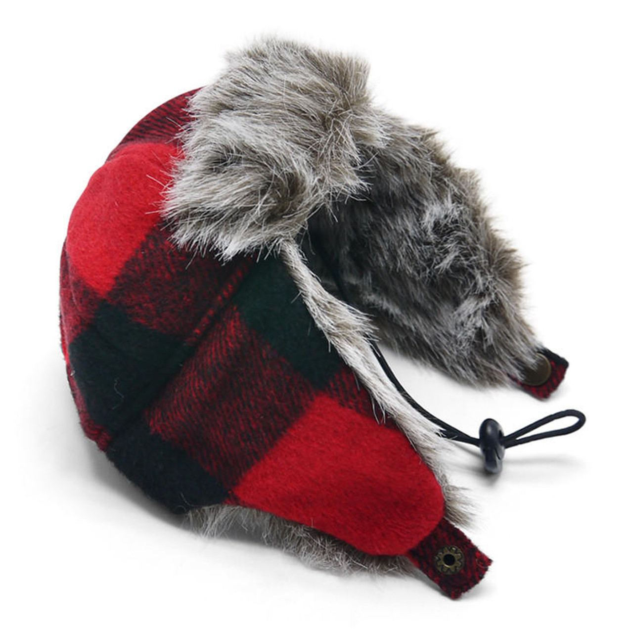 Posh Paws Pet Large Green Plaid Trapper Hat