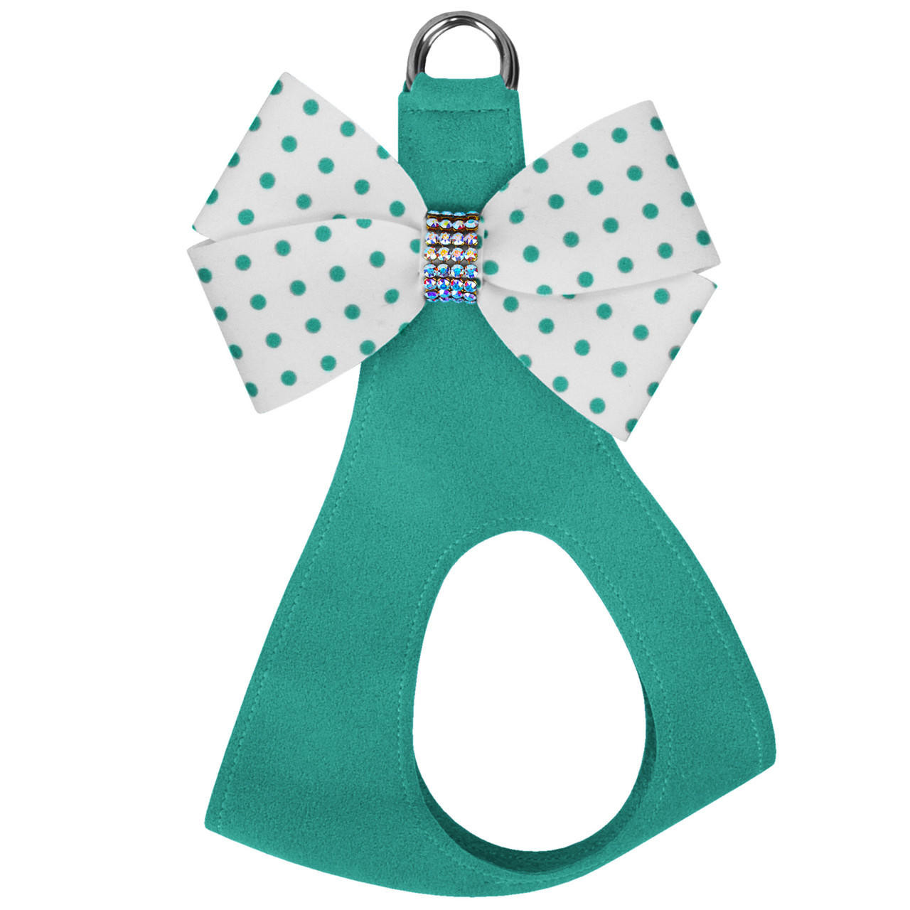  Susan Lanci Bimini Polka Dot Nouveau Bow Step In Harness with Aurora Borealis Giltmore 