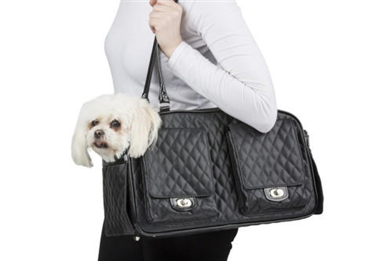 Petote Marlee - Black Quilted Carrier from PETOTE® 