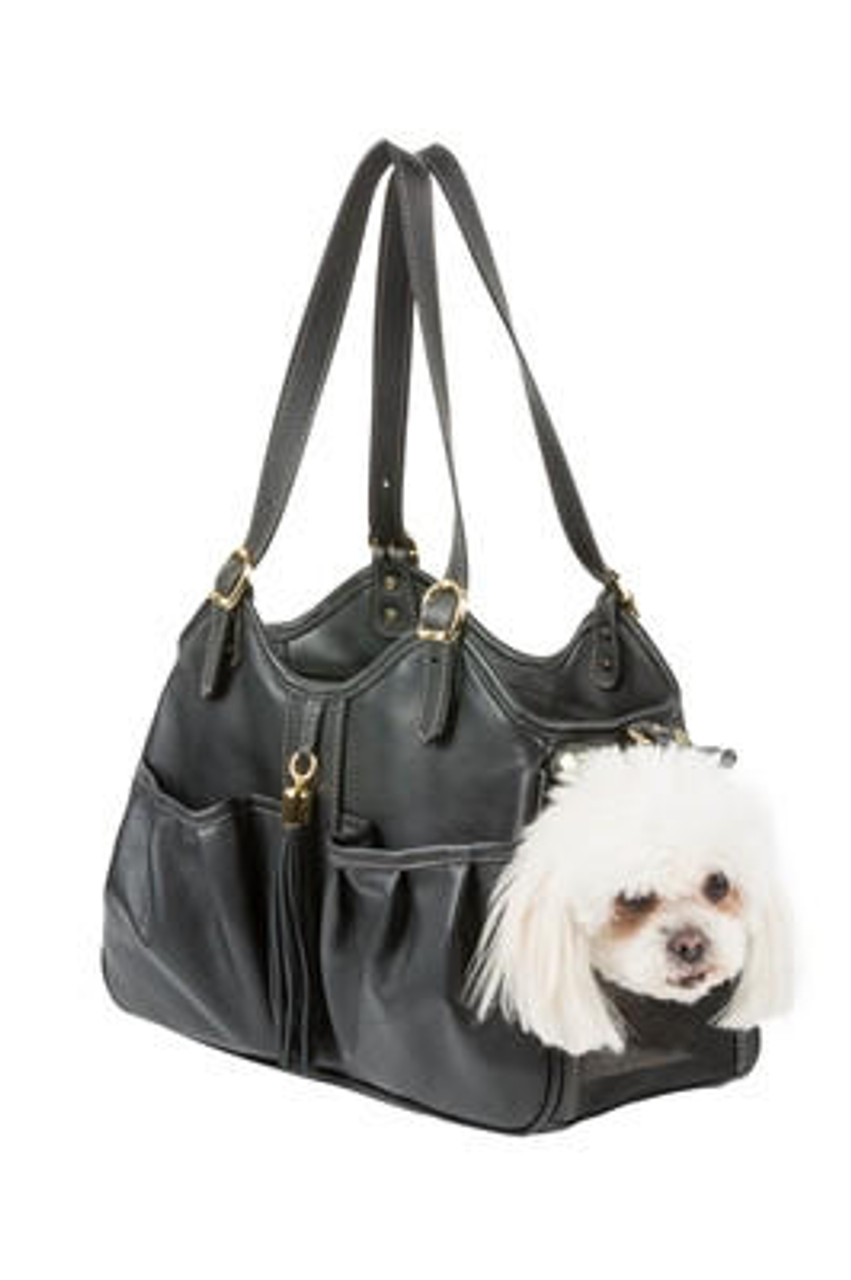 Petote Quilted Luxe Metro Tassel Dog Carrier