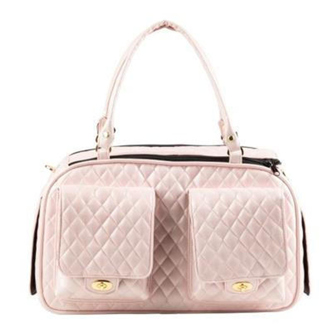 Petote Marlee - Ivory Quilted with Snake Dog Carrier