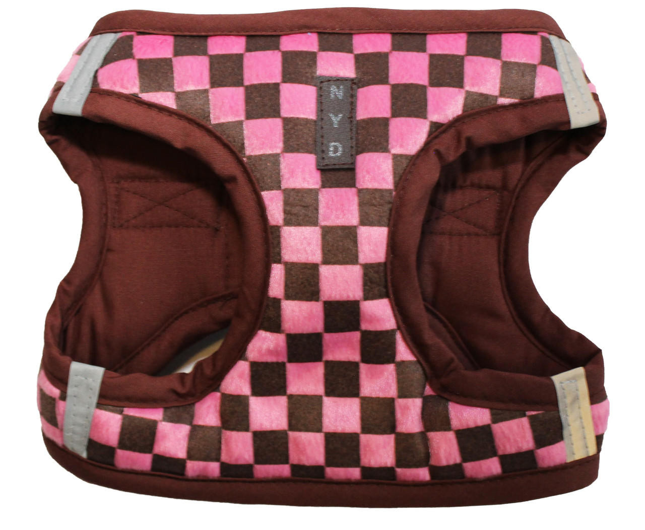  NYD Pink/Brown Checkerboard Step In Harness 