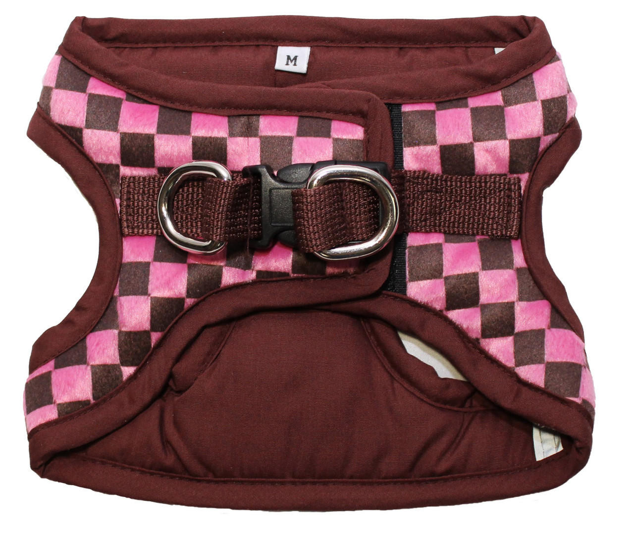  NYD Pink/Brown Checkerboard Step In Harness 