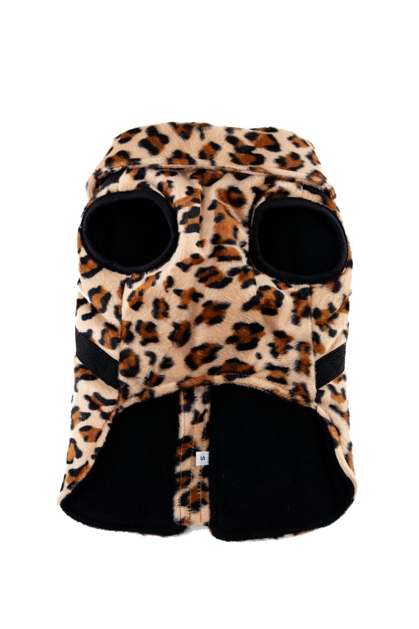  NYD  Leopard Plush Step In Jacket Harness 