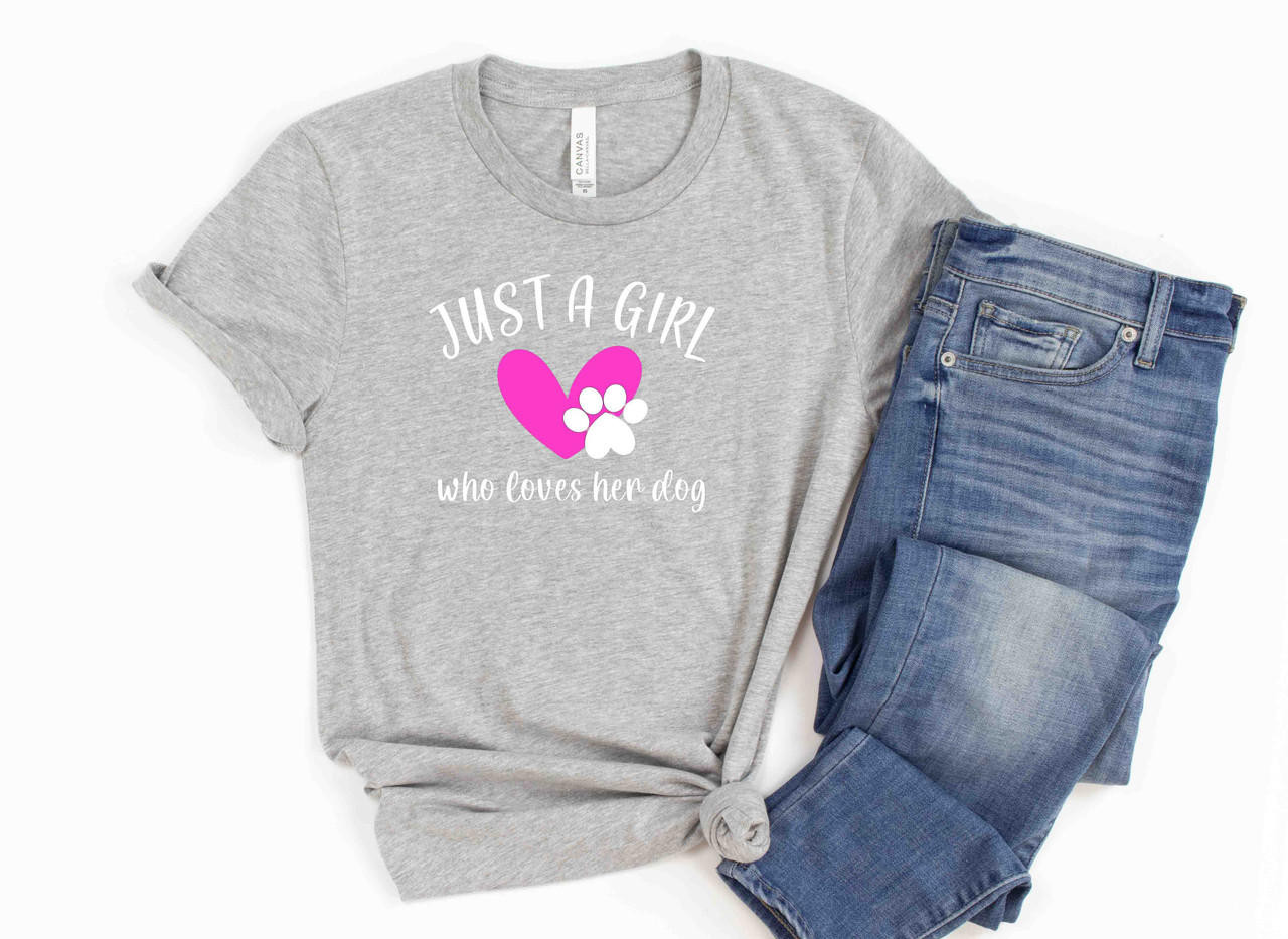  Just A Girl Who Loves Her Dog - Human Shirt Unisex 