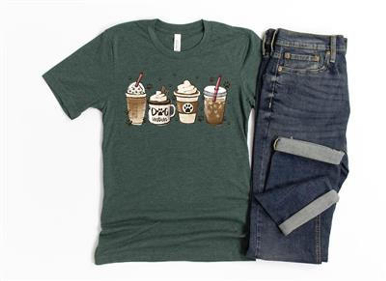 Paisley Paws DOG MOM COFFEE Shirt | People Shirts | Printed Tshirt | Human Dog Gear | Unisex 