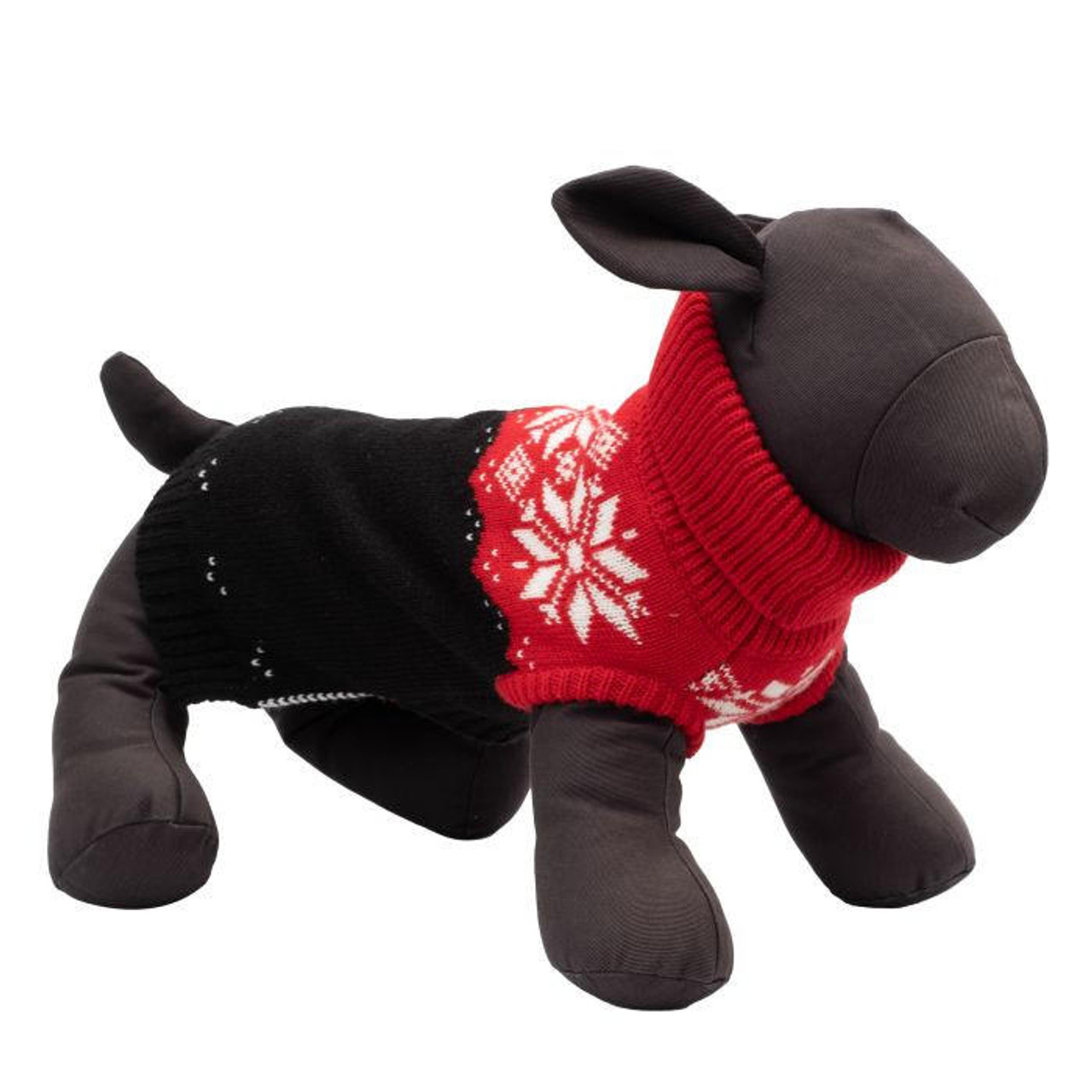 The Worthy Dog Red Snowtrails Sweater 