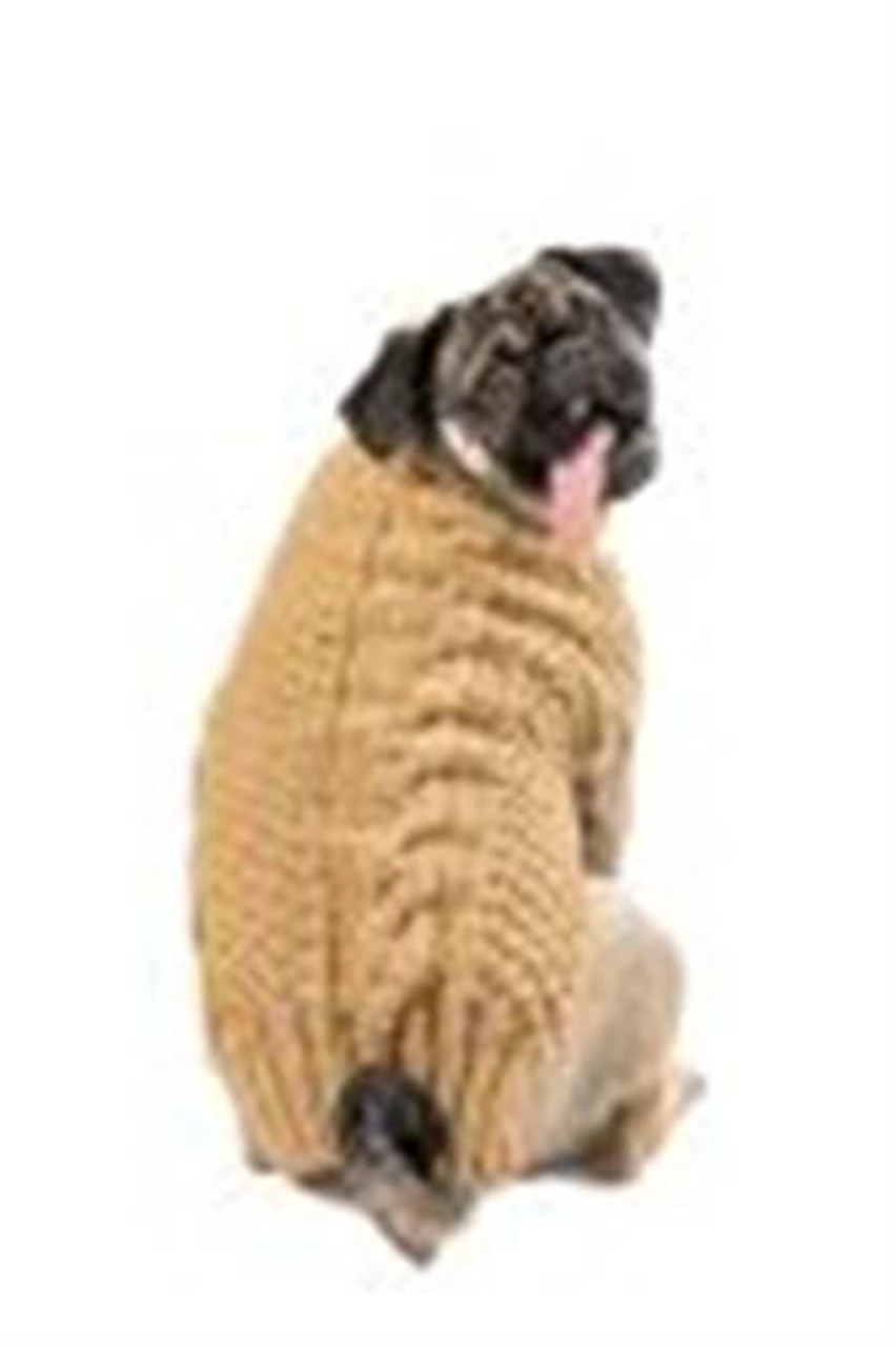 Chilly Dog Camel Alpaca Cable Wool Sweater 