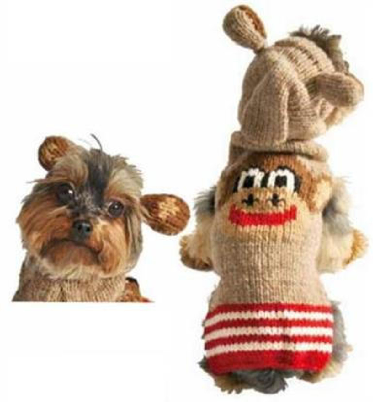 Chilly Dog Monkey Hoodie Wool Sweater 