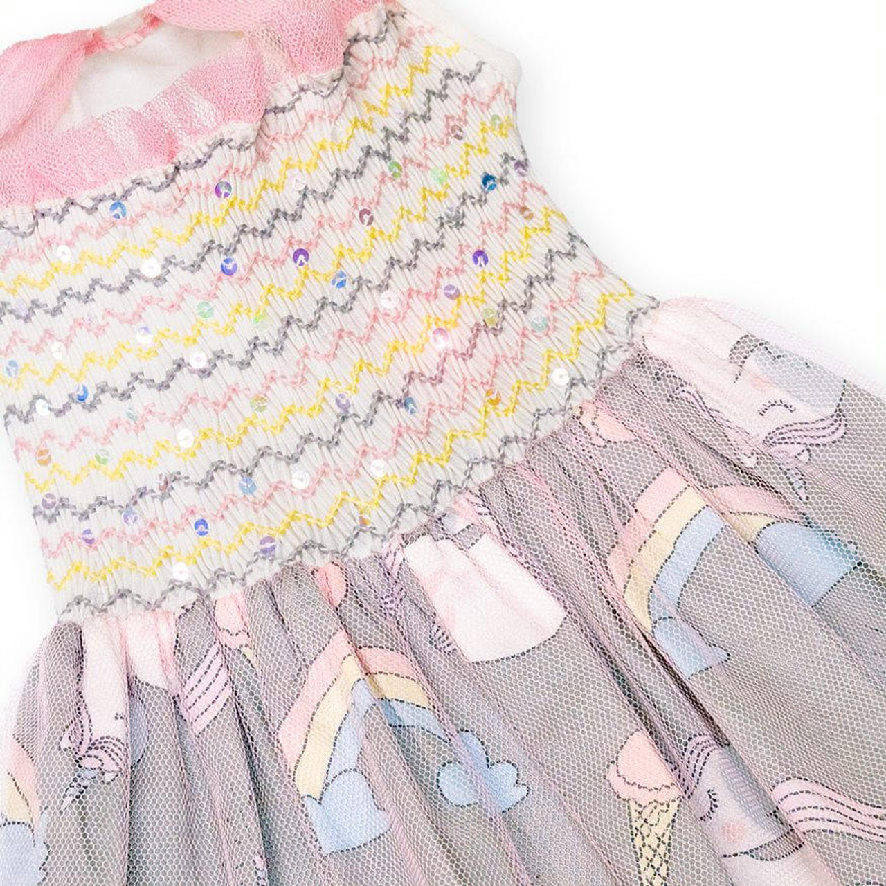 Oscar Newman Rainbows, Magic, and Unicorns Hand-Smocked Dress ( 2024 Collectors Edition ) 