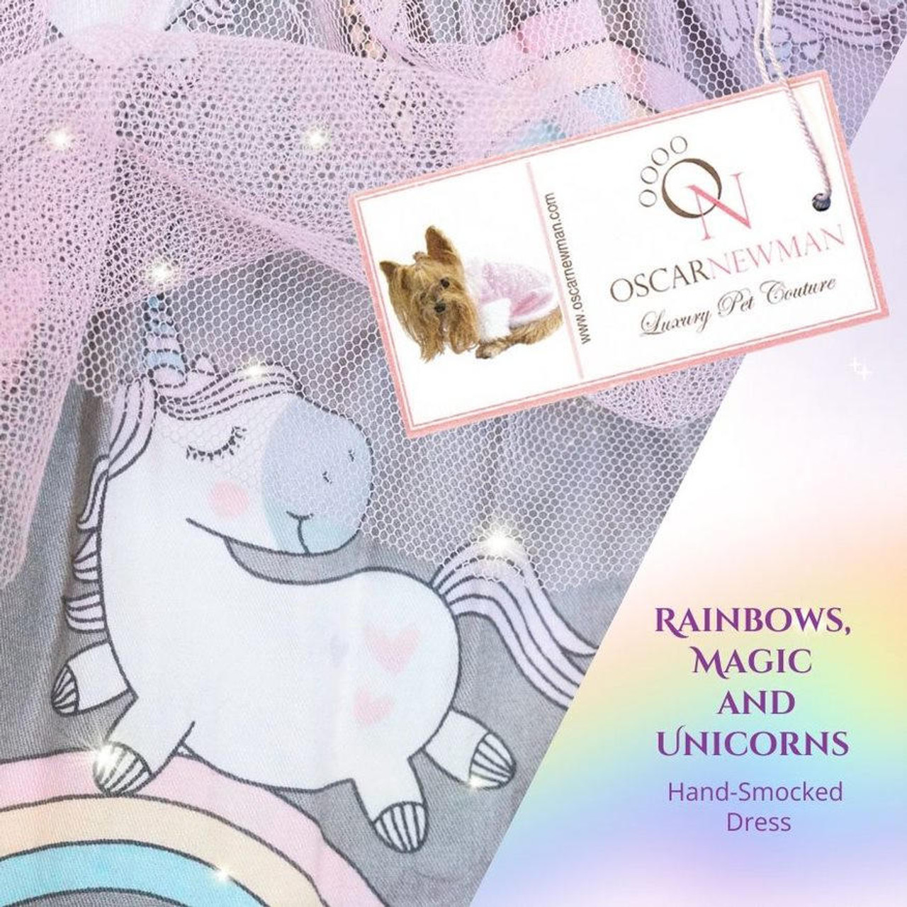 Oscar Newman Rainbows, Magic, and Unicorns Hand-Smocked Dress ( 2024 Collectors Edition ) 