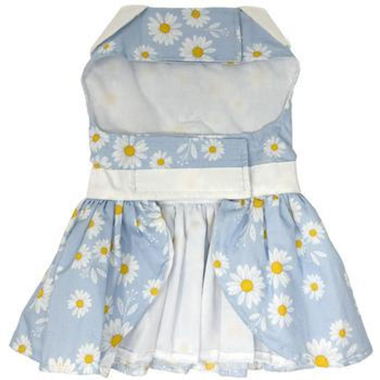 Doggie Design Blue Daisy Dog Dress with Matching Leash 