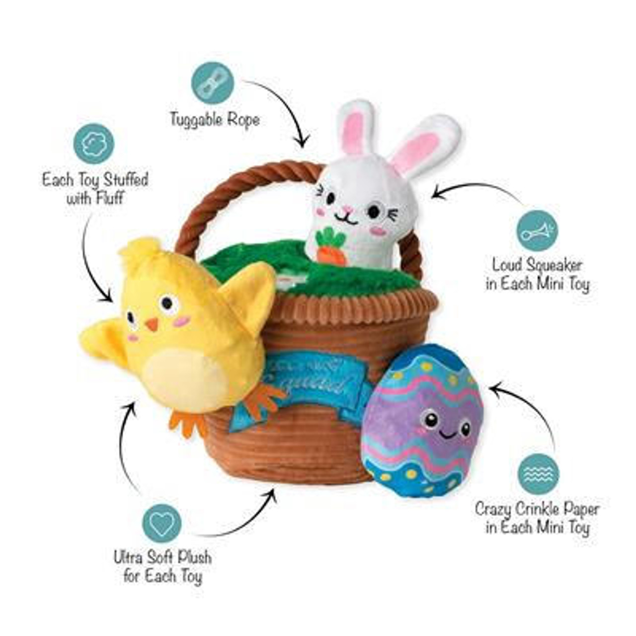 Egg Hunt Squad Hide & Seek Plush Dog Toy Set-PetShop by Fringe Studio - The  New York Dog Shop