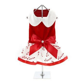 Doggie Design Holiday Candy Cane Harness Dress 