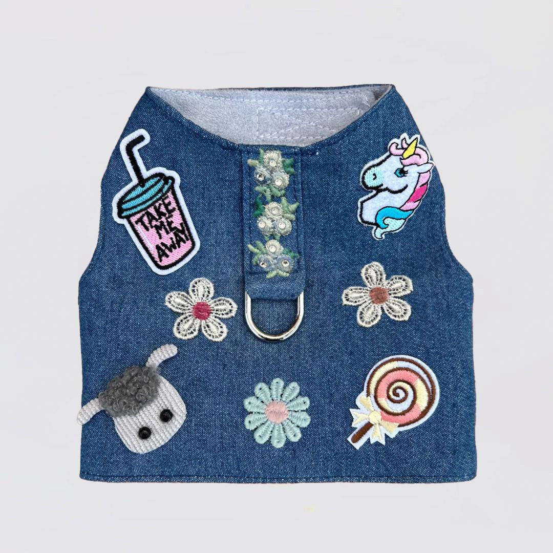  Hello Doggie Cool Pup Dog Harness-Blue 