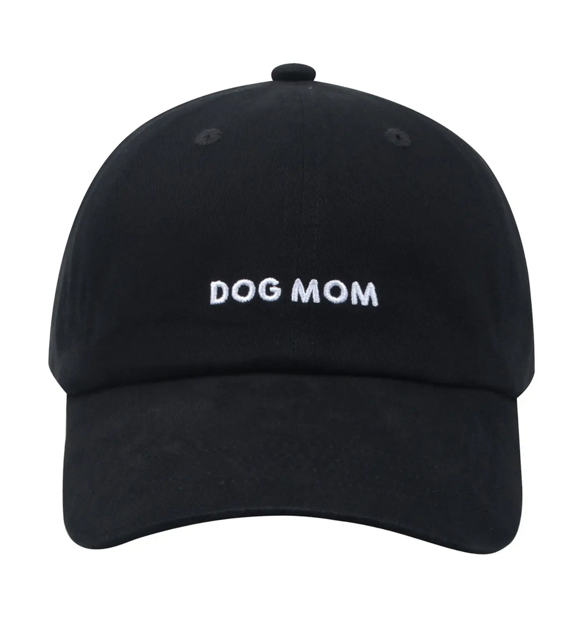  Dog Mom Soft Cotton Black Baseball Cap 