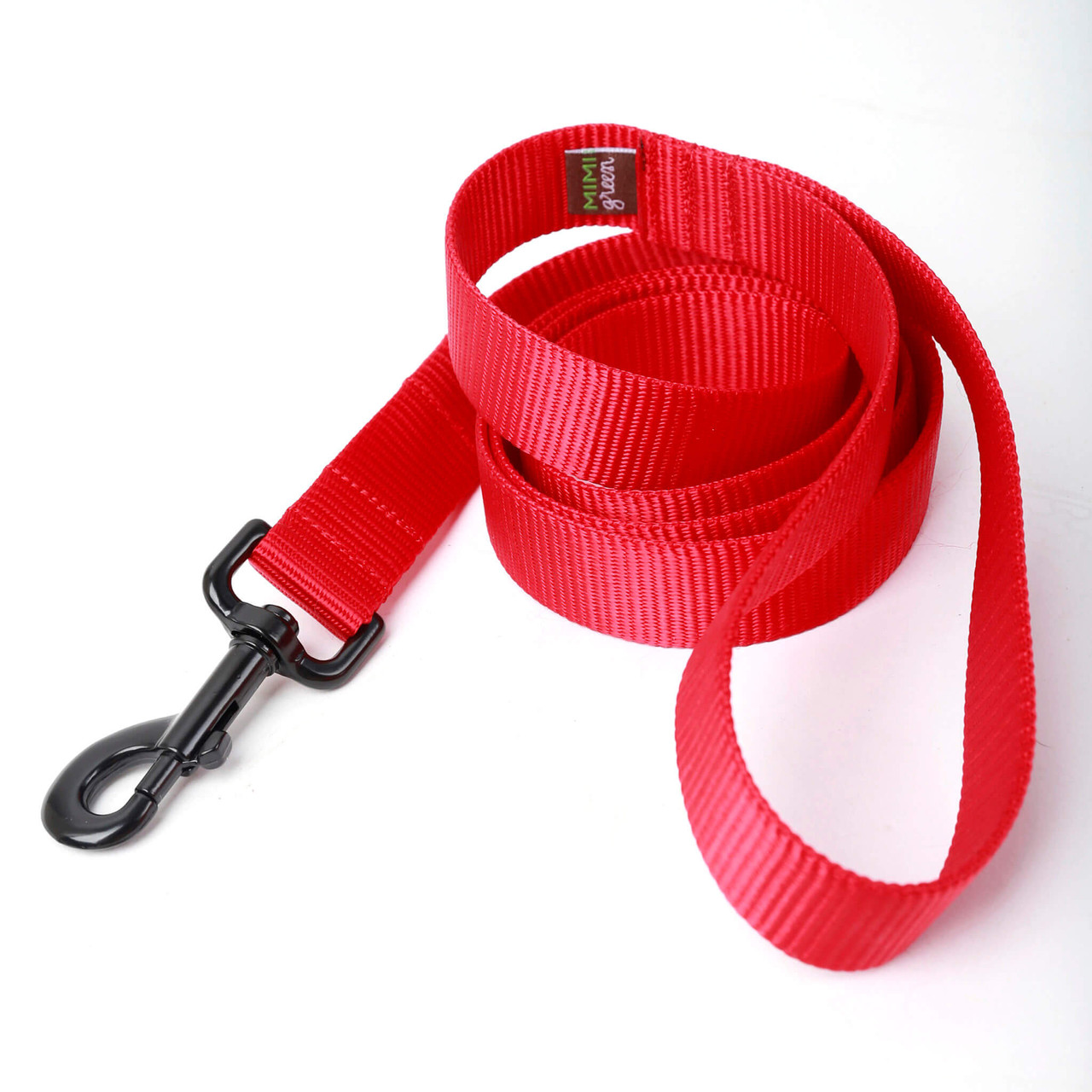 Solid Webbing Leash-Mimi Green-option for personalized embroidery