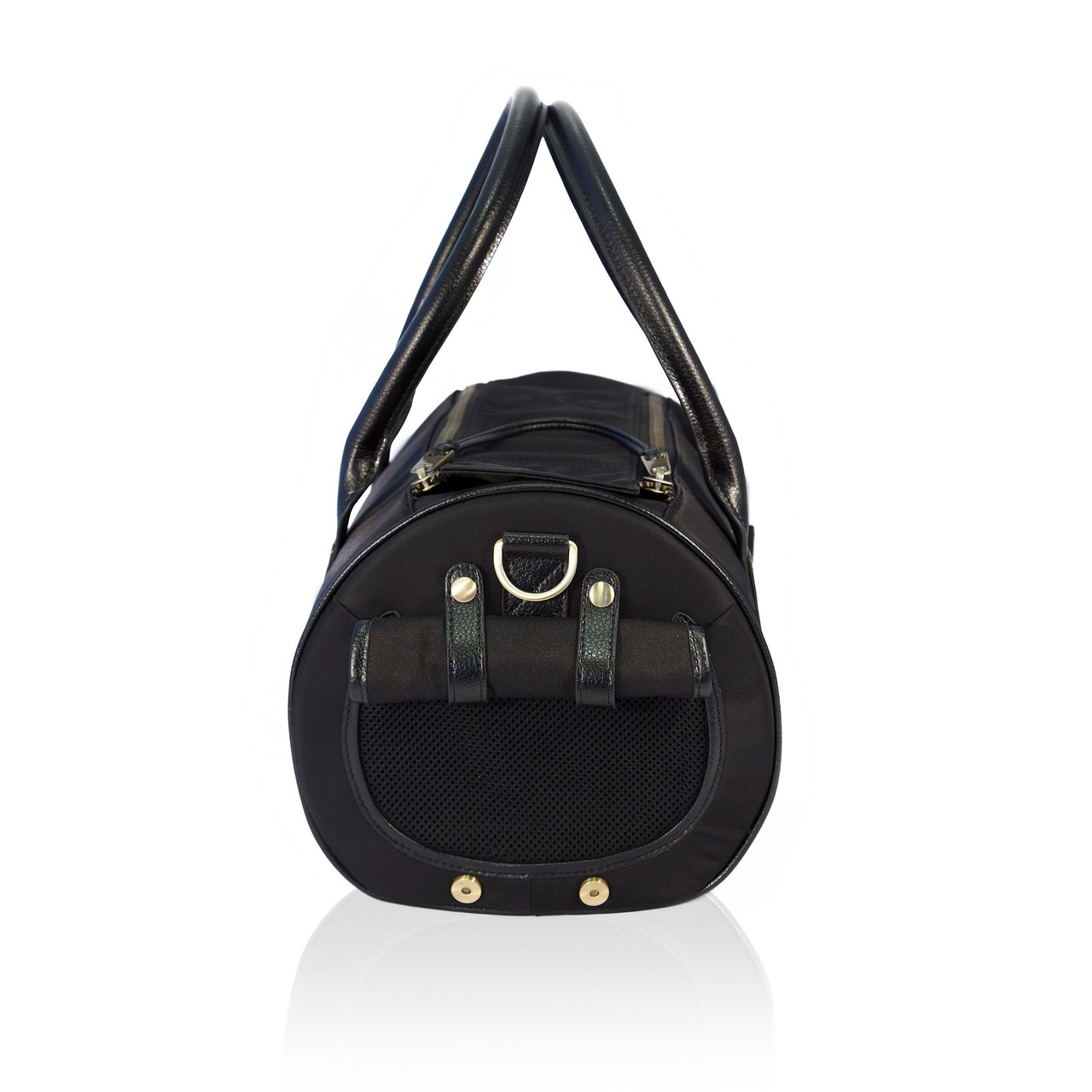MERÏKH Small Nylon/Vegan Leather Black Pet Carrier