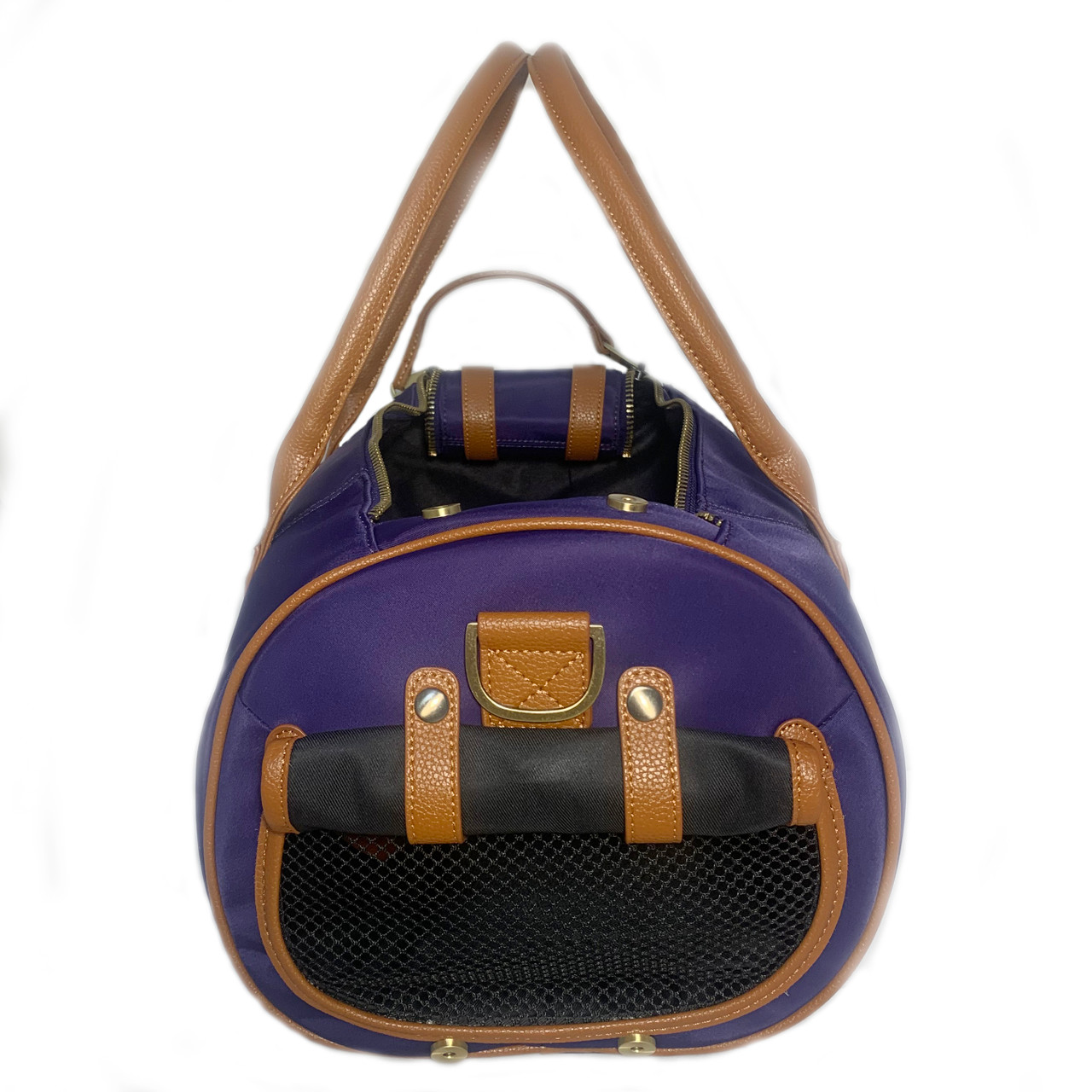 MERÏKH Medium Nylon/Vegan Leather Blue Pet Carrier