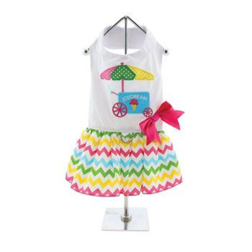Doggie Design Ice Cream Cart Dress with matching leash  Doggie Design Ice Cream Cart Dress with matching leash