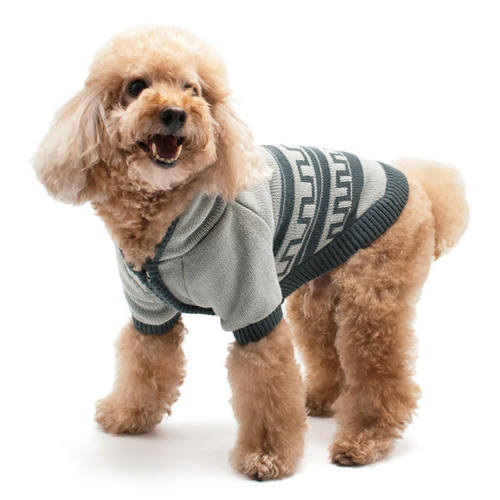 Dogo Pattern Sweater Coat 