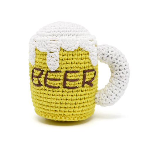 Beer Mug Crochet Toy 15.95 physical Plush & Stuffed Toys Dogo The New York Dog Shop 1253 Beer Mug Crochet Toy Dogo