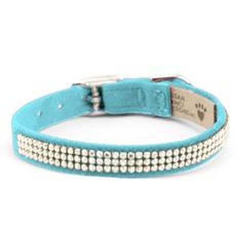 Susan Lanci 3 Row Giltmore Collar Bimini Blue  Susan Lanci 3 Row Giltmore Collar Bimini Blue