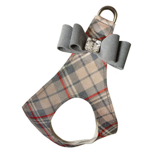 Susan Lanci Scotty Doe Plaid Step In Harness with Platinum Big Bow   Susan Lanci Scotty Doe Plaid Step In Harness with Platinum Big Bow
