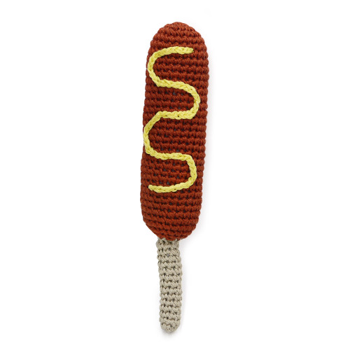 Hot Dog on a Stick Crochet Toy