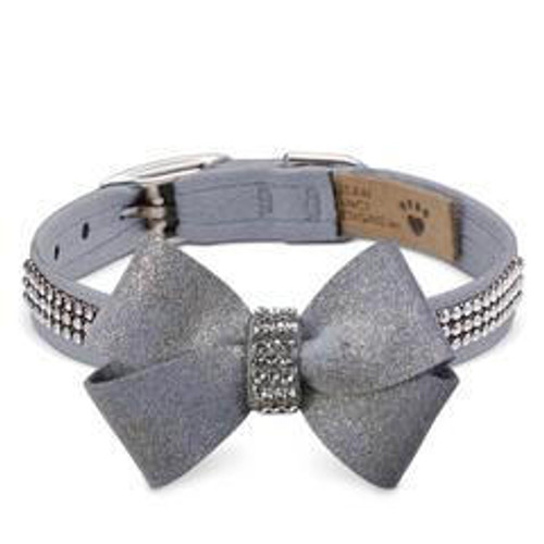  Susan Lanci Platinum Glitzerati Nouveau Bow 3 Row Giltmore Collar 