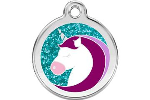 Red Dingo Glitter Unicorn Dog ID Tag    Red Dingo Glitter Unicorn Dog ID Tag