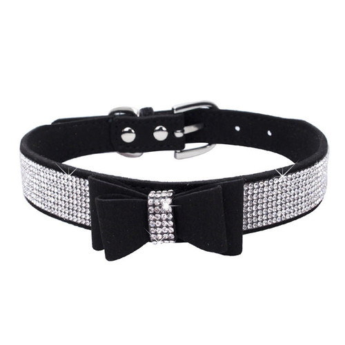 Bling Black Rhinestone Jeweled Dog Collar, Custom Bling Dog Collars in all  Sizes, Fancy Dog Collar and Leash Set