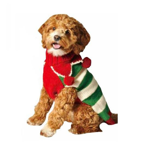 Chilly Dog Christmas Elf  Wool Sweater 