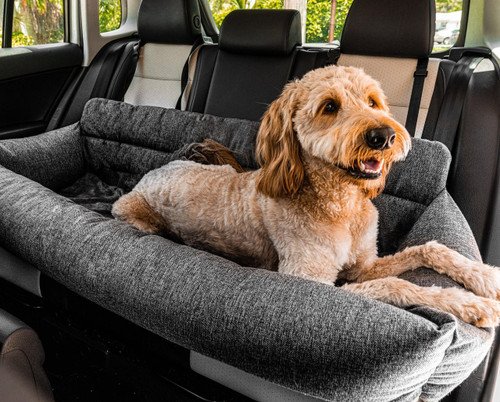 Paw Brands PupProtector Memory Foam Car Dog Bed-Full Back Seat