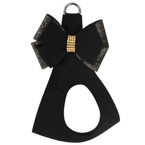 Susan Lanci Black Glitzerati Double Nouveau Bow Step In Harness   Susan Lanci Black Glitzerati Double Nouveau Bow Step In Harness