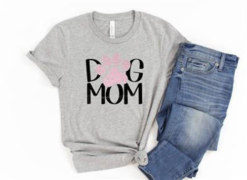 Paisley Paws DOG MOM Shirt | People Shirts | Printed Tshirt | Human Dog Gear | Unisex 