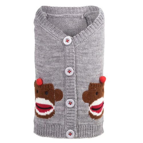 The Worthy Dog Sock Monkey Cardigan 