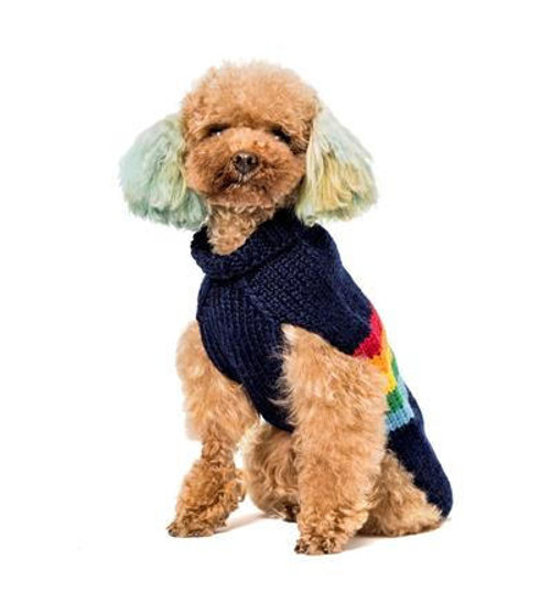 Chilly Dog Good Vibes Rainbow Alpaca Wool Sweater  Chilly Dog Good Vibes Rainbow Alpaca Wool Sweater