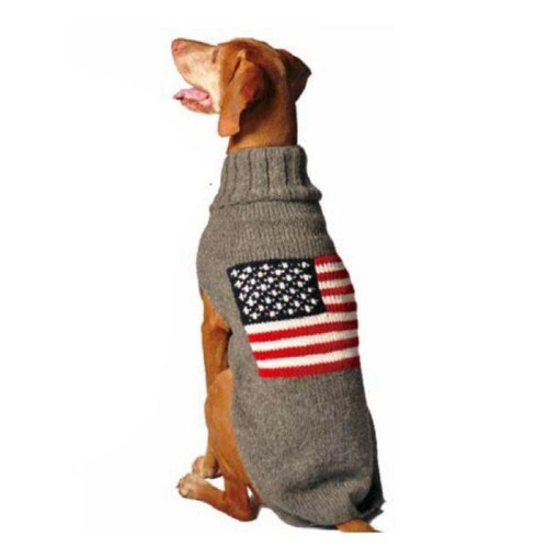 Chilly Dog  American Flag Wool Sweater-FINAL SALE  Chilly Dog  American Flag Wool Sweater-FINAL SALE