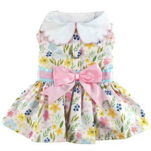 Doggie Design Pastel Meadow Dog Dress with Matching Leash 