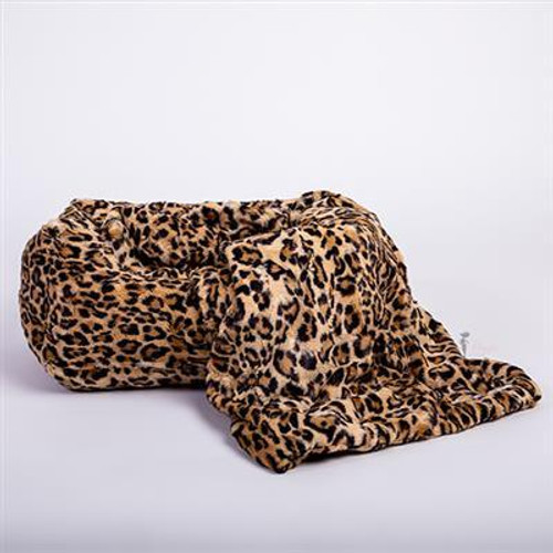 Hello Doggie Casmere Leopard Cuddle Bed   Hello Doggie Casmere Leopard Cuddle Bed