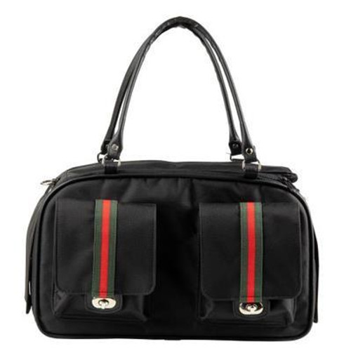 Petote Marlee 2 Black with Stripe Carrier from PETOTE®  Petote Marlee 2 Black with Stripe Carrier from PETOTE®