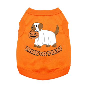 Trick or Treat Pup Dog Tank - Sunset Orange 19.95 physical HALLOWEEN Doggie Design The New York Dog Shop DD78702 Trick or Treat Pup Dog Tank - Sunset Orange Doggie Design