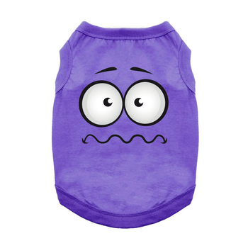 Nervous Face Dog Tank - Ultra Violet 19.95 physical HALLOWEEN Doggie Design The New York Dog Shop DD78685 Nervous Face Dog Tank - Ultra Violet Doggie Design